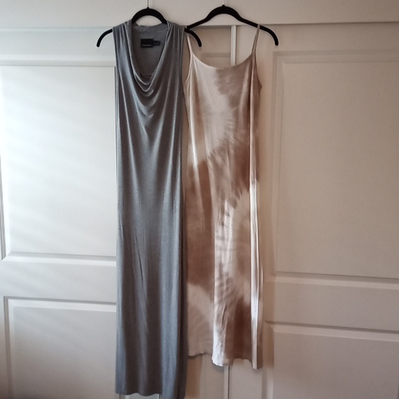 TWO Maxi T-Shirt Dresses for Summer Tie-Dye & Grey fit 4/6 Small - Picture 3 of 10